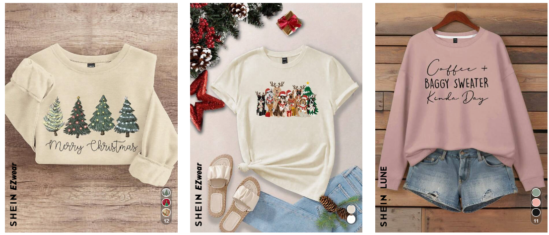 Ropa de navidad en Shein El Salvador